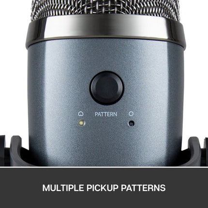 Blue Yeti Nano Micrófono USB Condensador Multi-Patrón 24-Bit 48 kHz Shadow Gray