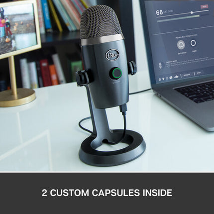 Blue Yeti Nano Micrófono USB Condensador Multi-Patrón 24-Bit 48 kHz Shadow Gray