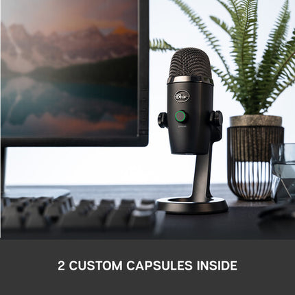 Blue Yeti Nano Micrófono USB Condensador Multi-Patrón 24-Bit 48 kHz Negro