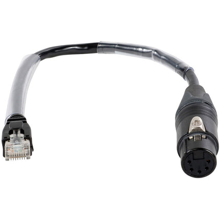 Lex Products DMX5PF-RJ45 Adaptador DMX 5 Pines XLR Hembra a Ethernet 1 Pie Negro