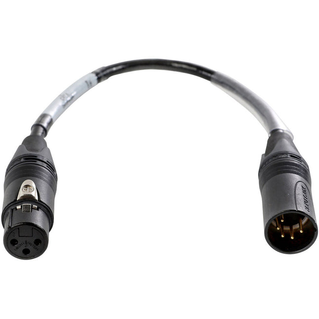Lex Products DMX5PM-3PF Adaptador XLR 5 Pin Macho a 3 Pin Hembra 1 Pieza Resistente