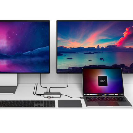 HYPER HyperDrive Dual 4K HDMI Hub USB Type-C 10 en 1 3840x2160 100W PD