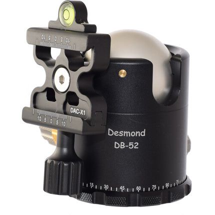 Desmond Cabezal de Bola 52mm con Placa Quick Release Arca 66 lb carga