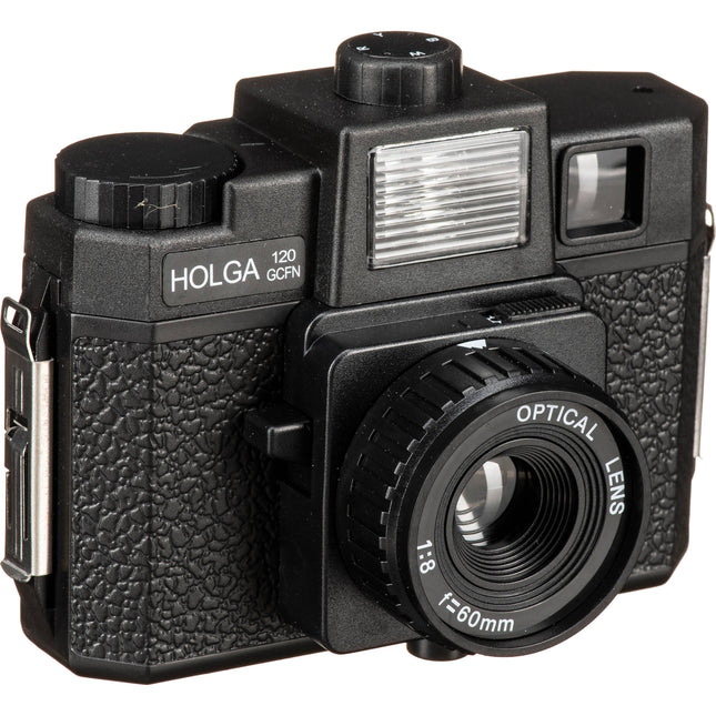 Holga 120GCFN Cámara de Medio Formato con Flash 60mm f8 y Máscaras 6x45 y 6x6 cm