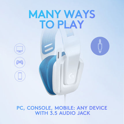Logitech G G335 Auriculares Gaming Cableados Drivers 40mm Blanco