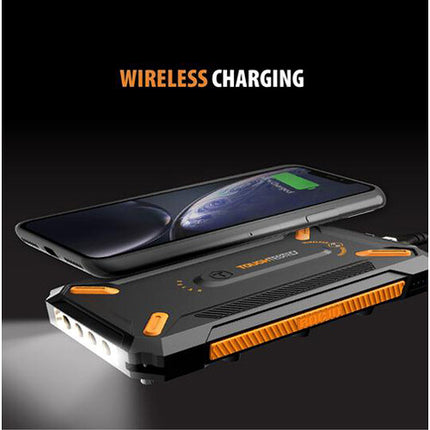 ToughTested Cargador Solar 10000mAh Batería Recargable y Carga Inalámbrica 10W