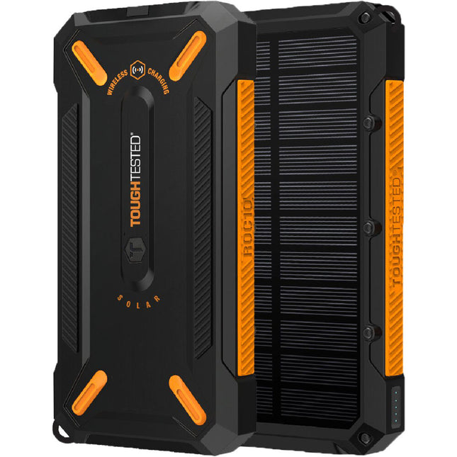 ToughTested Cargador Solar 10000mAh Batería Recargable y Carga Inalámbrica 10W