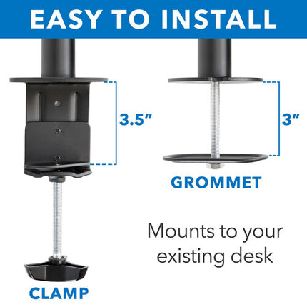 Mount-It! Soporte de Escritorio para 4 Monitores 19-32" VESA 75x75 100x100