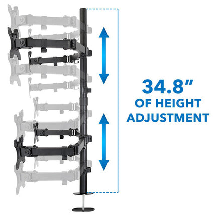 Mount-It! Soporte de Escritorio para 4 Monitores 19-32" VESA 75x75 100x100