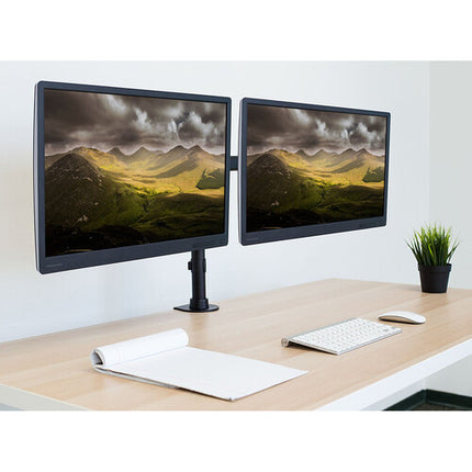 Mount-It! Soporte de Escritorio Dual para Monitores de 13 a 27" con Ajuste de Altura y Rotación