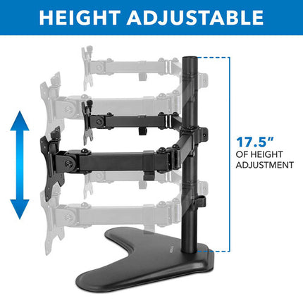 Mount-It! Soporte de Escritorio para 2 Monitores 32" 22 lb 360° Rotación