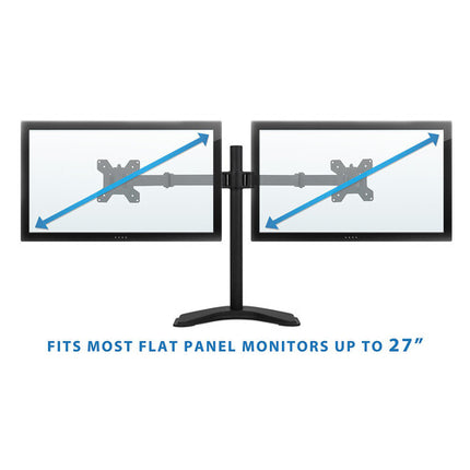 Soporte de Escritorio Dual Mount-It! para Monitores 19-32" con Rotación 360° y Inclinación 80°