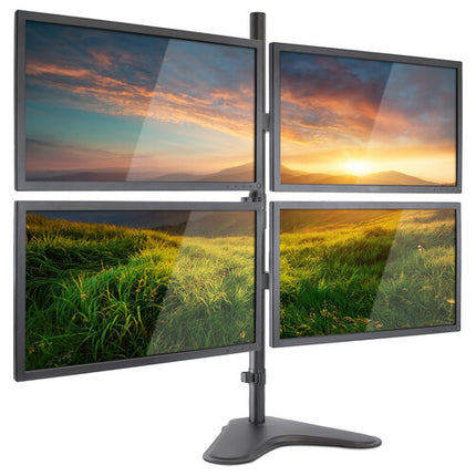 Mount-It! Quad Soporte de Escritorio para Monitores hasta 32" 17.6 lb Ajuste de Altura 34.8"