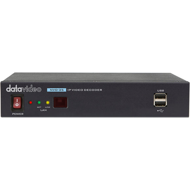 Datavideo NVD-35 Mark II Decodificador de Video IP Streaming con Salida SDI hasta 1080p60 y Control Remoto