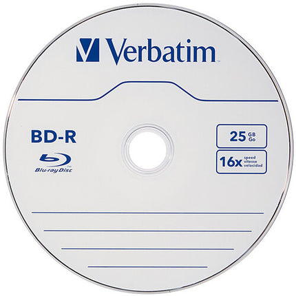 Verbatim BD-R Blu-Ray grabables 25GB 16x 10 unidades con garantía limitada