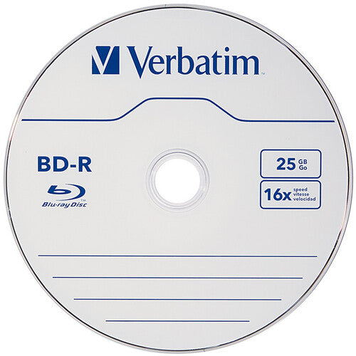 Verbatim BD-R Blu-Ray grabables 25GB 16x 10 unidades con garantía limitada