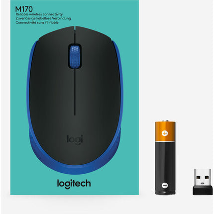 Logitech M170 Ratón Inalámbrico Azul 2.4 GHz Batería 12 Meses
