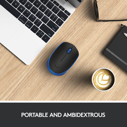 Logitech M170 Ratón Inalámbrico Azul 2.4 GHz Batería 12 Meses