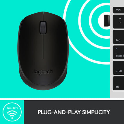 Logitech M170 Ratón Inalámbrico Negro 2.4 GHz Batería 12 Meses