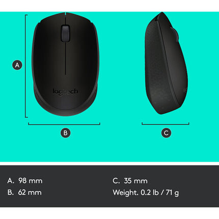 Logitech M170 Ratón Inalámbrico Negro 2.4 GHz Batería 12 Meses