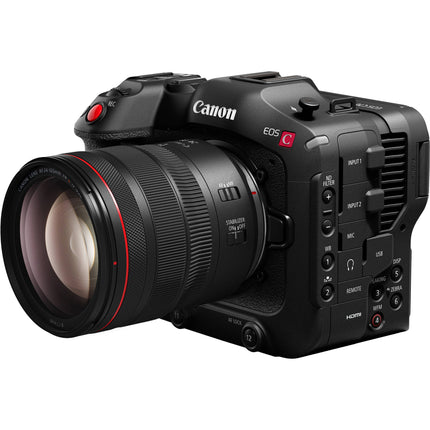 Canon EOS C70 cámara de cine con lente zoom 24-105mm f4 y sensor Super35 DGO