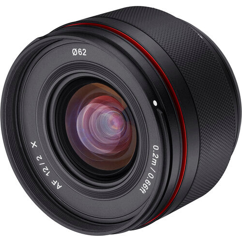 Samyang 12mm f2.0 AF para FUJIFILM X lente APS-C con estuche