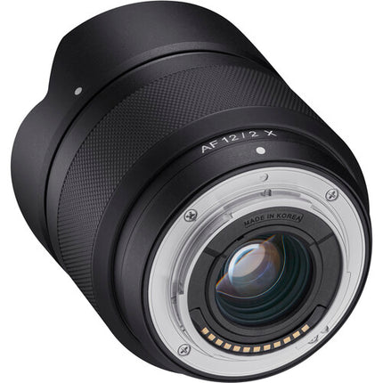 Samyang 12mm f2.0 AF para FUJIFILM X lente APS-C con estuche