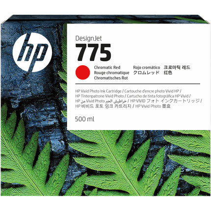 Cartucho de Tinta Original HP 775 Chromatic Red 500mL para Impresora DesignJet Z6 Pro 64"