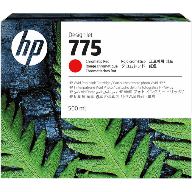 Cartucho de Tinta Original HP 775 Chromatic Red 500mL para Impresora DesignJet Z6 Pro 64"