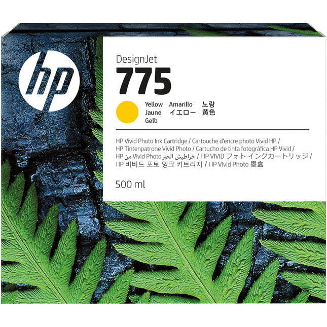 Cartucho de tinta original HP 775 amarillo 500mL para impresora DesignJet Z6 Pro 64 pulgadas