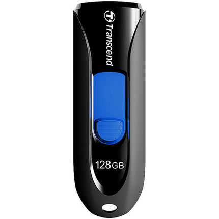 Transcend 128GB JetFlash 790 Memoria USB 3.2 Gen 2 con Conector Retráctil Negro