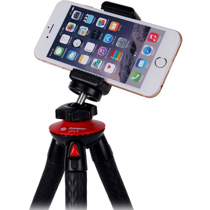 Fotopro UFO2 Kit de Trípode con patas de goma y cabezal 360° Bluetooth