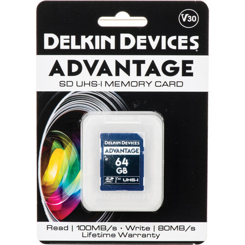Delkin Devices 64GB Tarjeta de Memoria SDXC UHS-I 100MBs 80MBs