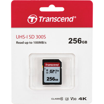 Transcend 256GB 300S Tarjeta de Memoria SDXC UHS-I V30 Clase 10 Velocidad 100MB/s