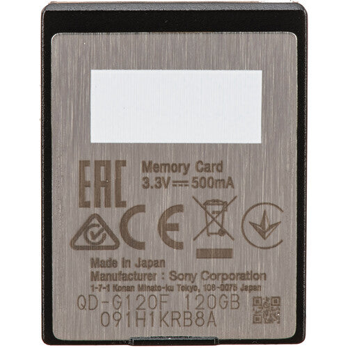 Sony 120GB Tarjeta de Memoria XQD G Series 440MBs Lectura 400MBs Escritura