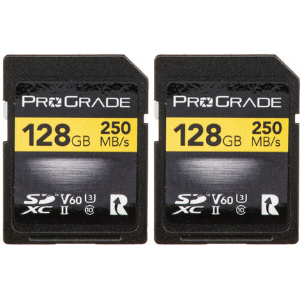 ProGrade Digital 128GB Gold Memoria SDXC UHS-II 250 MB/s 2-Pack