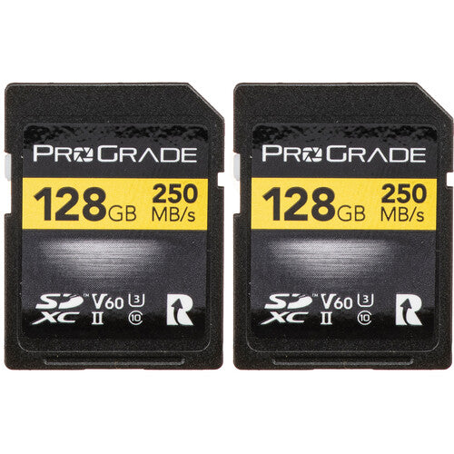 ProGrade Digital 128GB Gold Memoria SDXC UHS-II 250 MB/s 2-Pack