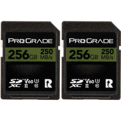 ProGrade Digital 256GB Gold UHS-II SDXC Tarjeta de Memoria 2-Pack V60 250MB/s