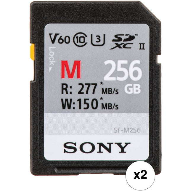 Sony 256GB SF-M UHS-II Tarjeta de Memoria SDXC Velocidad 277MB/s 2-Pack