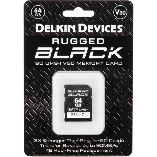 Delkin Devices 64GB UHS-I SDXC Tarjeta de Memoria 90 MB/s con Estuche de Protección