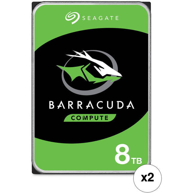 Seagate BarraCuda 8TB SATA III 3.5 Pulg 5400 rpm Disco Interno 2-Pack