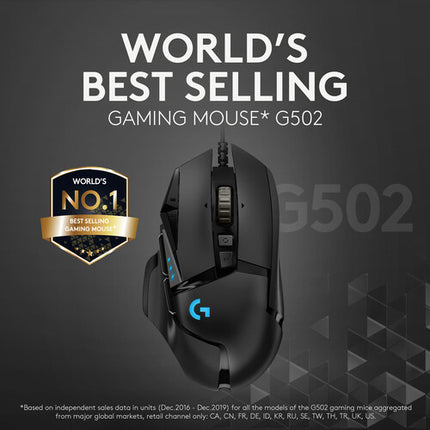Logitech G G502 HERO Ratón Gaming USB 25600 dpi 11 botones programables
