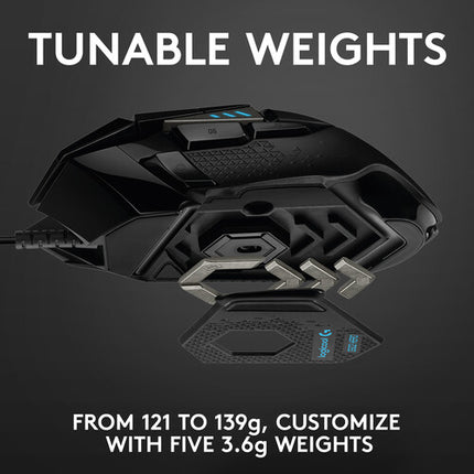 Logitech G G502 HERO Ratón Gaming USB 25600 dpi 11 botones programables