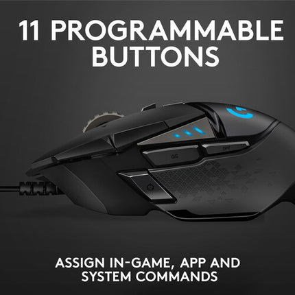 Logitech G G502 HERO Ratón Gaming USB 25600 dpi 11 botones programables