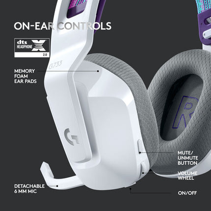 Logitech G G733 LIGHTSPEED Auriculares Gaming Inalámbricos RGB 40mm 29h Batería
