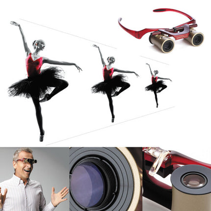 KabukiGlasses 4x13 Binoculares de Teatro Visión 30 100 Color Burdeos