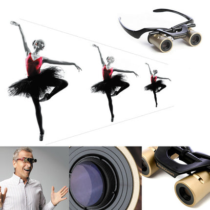 KabukiGlasses 4x13 HD Binoculares Teatro Ópera Visión 30 100 Negro