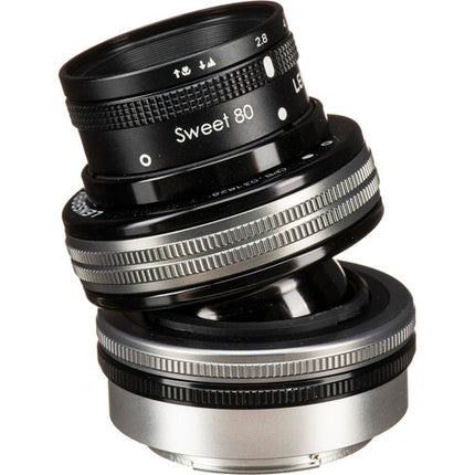 Lensbaby Composer Pro II para Canon RF Óptica Sweet 80 f2.8-22 con bolsa microfibra