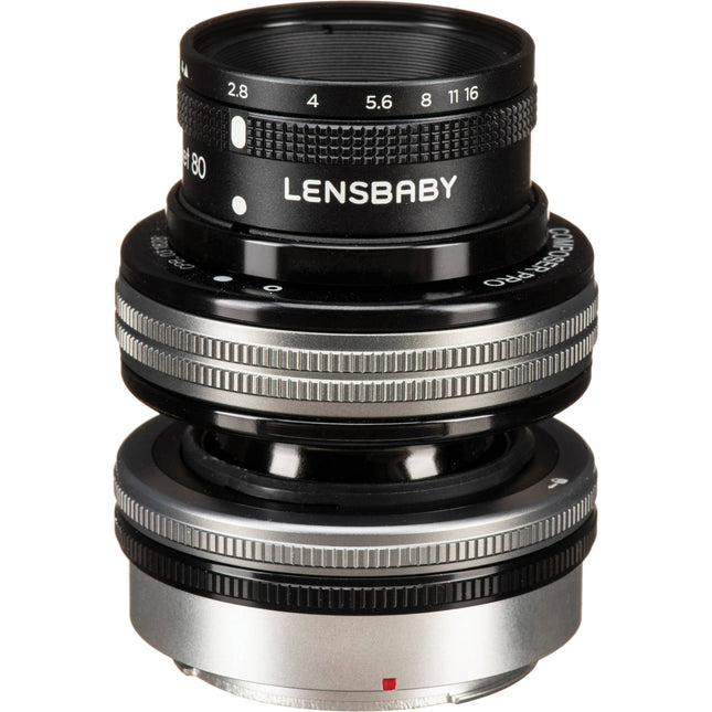 Lensbaby Composer Pro II para Canon RF Óptica Sweet 80 f2.8-22 con bolsa microfibra
