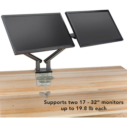 Gabor Levitouch Soporte de Escritorio Dual para Dos Monitores 17 a 32" Con Ajuste de Altura y Giro